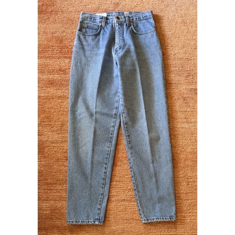 Vintage Bill Blass Italy High Rise Mom Jeans Blue 100% Cotton Size 8